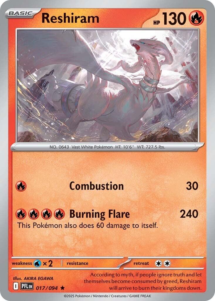 Reshiram (017/094) [Mega Evolution: Phantasmal Flames] | Shuffle n Cut Hobbies & Games