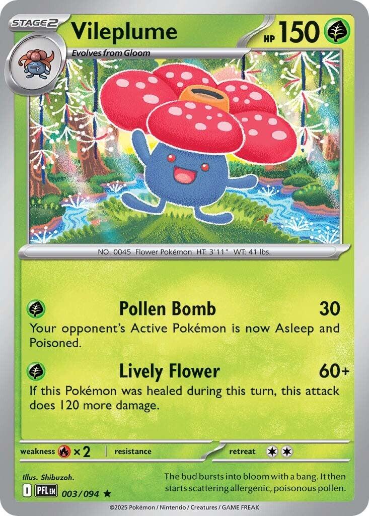 Vileplume (003/094) [Mega Evolution: Phantasmal Flames] | Shuffle n Cut Hobbies & Games