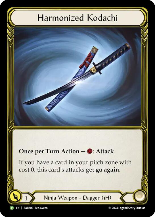 Harmonized Kodachi (Golden) [FAB300] (Promo)  Cold Foil | Shuffle n Cut Hobbies & Games