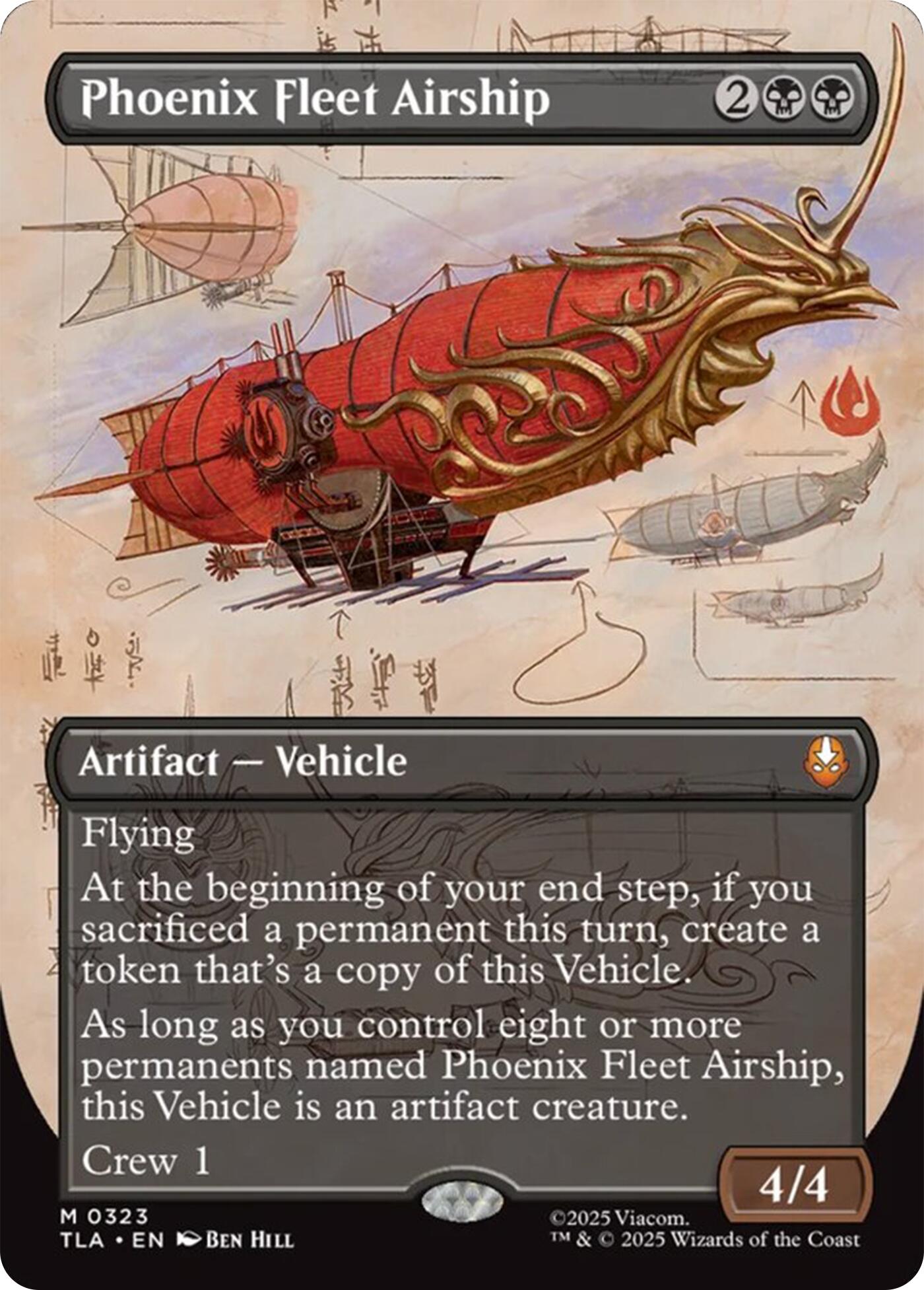 Phoenix Fleet Airship (Borderless) [Avatar: The Last Airbender] | Shuffle n Cut Hobbies & Games