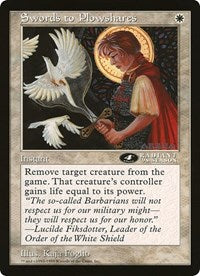 Swords to Plowshares (4th Place) (Oversized) [Oversize Cards] | Shuffle n Cut Hobbies & Games