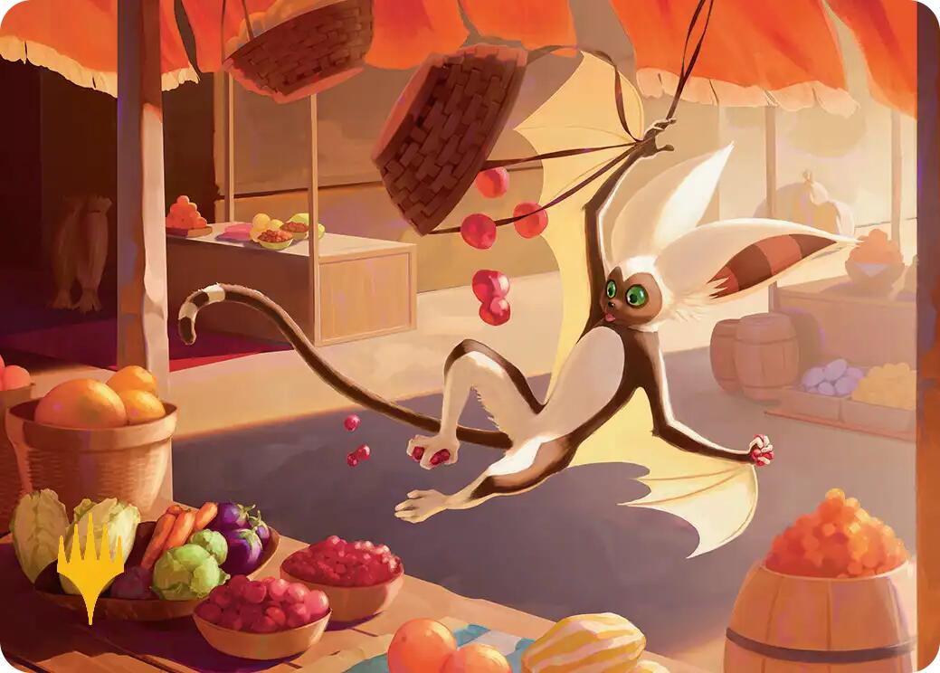 Momo, Playful Pet Art Card (Gold-Stamped Planeswalker Symbol) [Avatar: The Last Airbender Art Series] | Shuffle n Cut Hobbies & Games