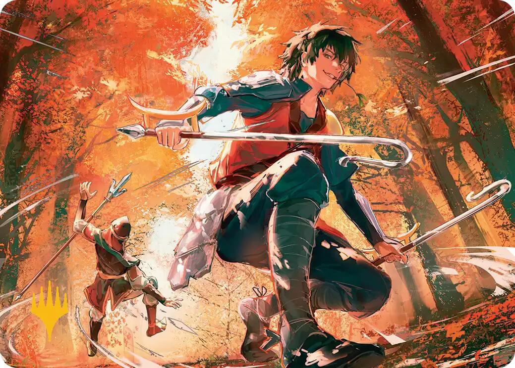 Jet, Rebel Leader Art Card (Gold-Stamped Planeswalker Symbol) [Avatar: The Last Airbender Art Series] | Shuffle n Cut Hobbies & Games