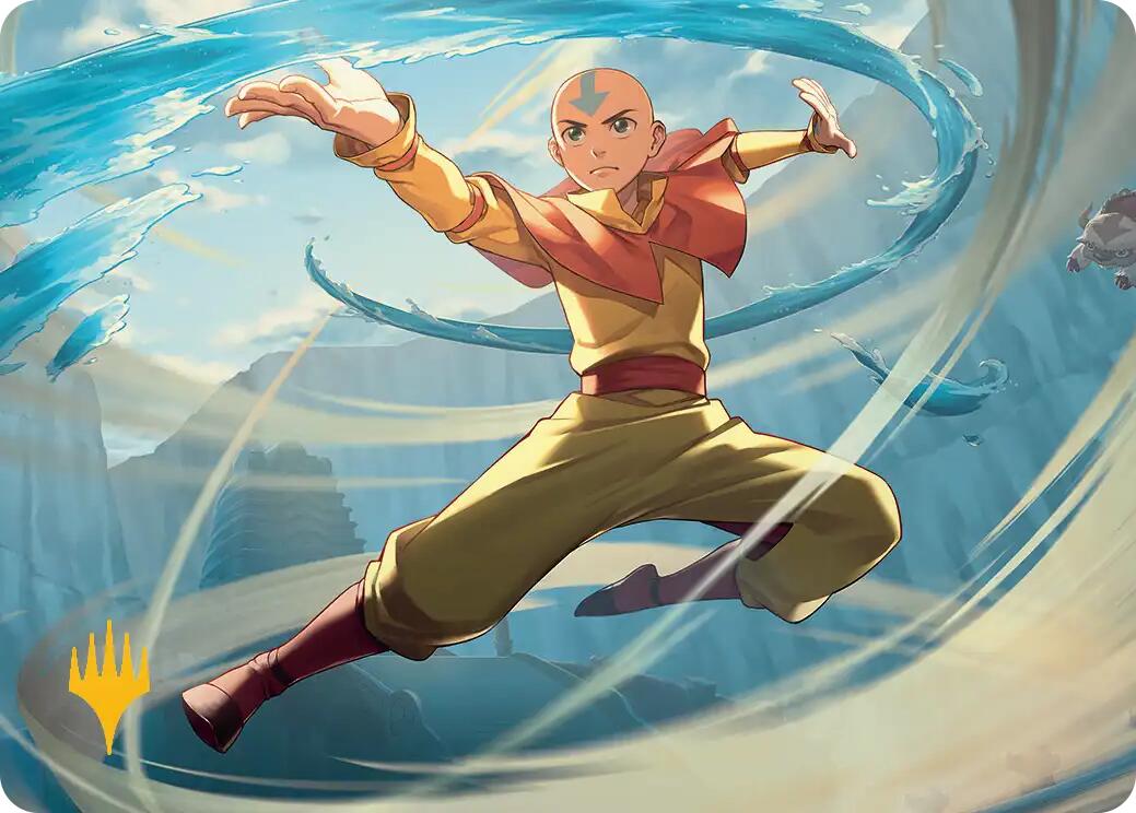 Aang, Swift Savior Art Card (Gold-Stamped Planeswalker Symbol) [Avatar: The Last Airbender Art Series] | Shuffle n Cut Hobbies & Games