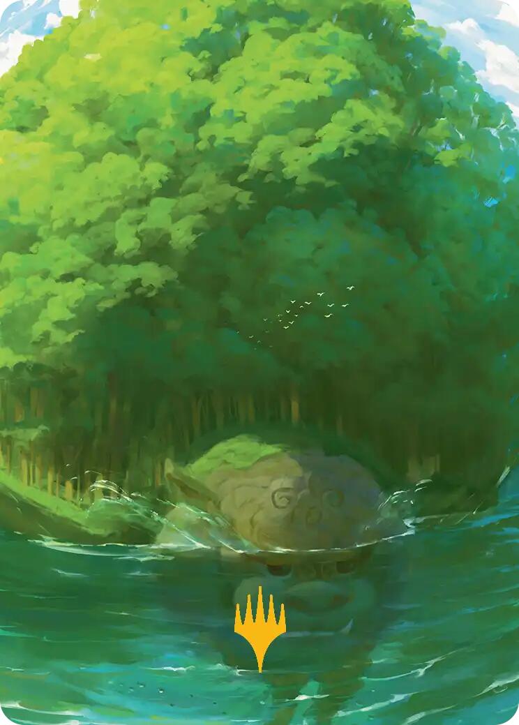 Forest Art Card (Gold-Stamped Planeswalker Symbol) [Avatar: The Last Airbender Art Series] | Shuffle n Cut Hobbies & Games