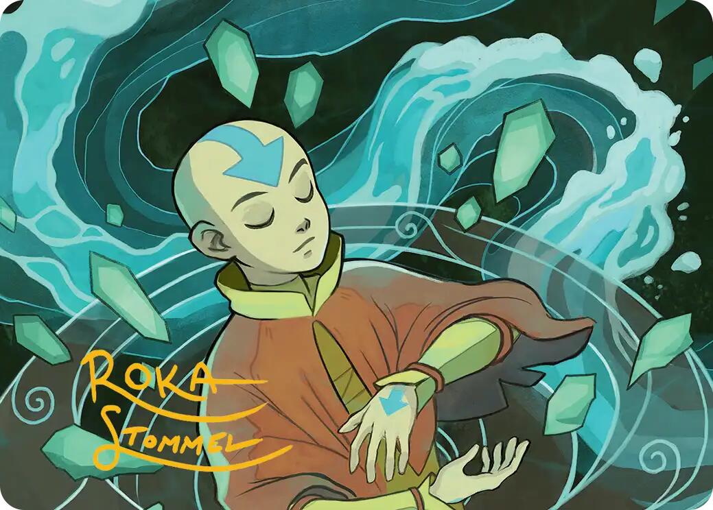 Aang, at the Crossroads Art Card (Gold-Stamped Signature) [Avatar: The Last Airbender Art Series] | Shuffle n Cut Hobbies & Games