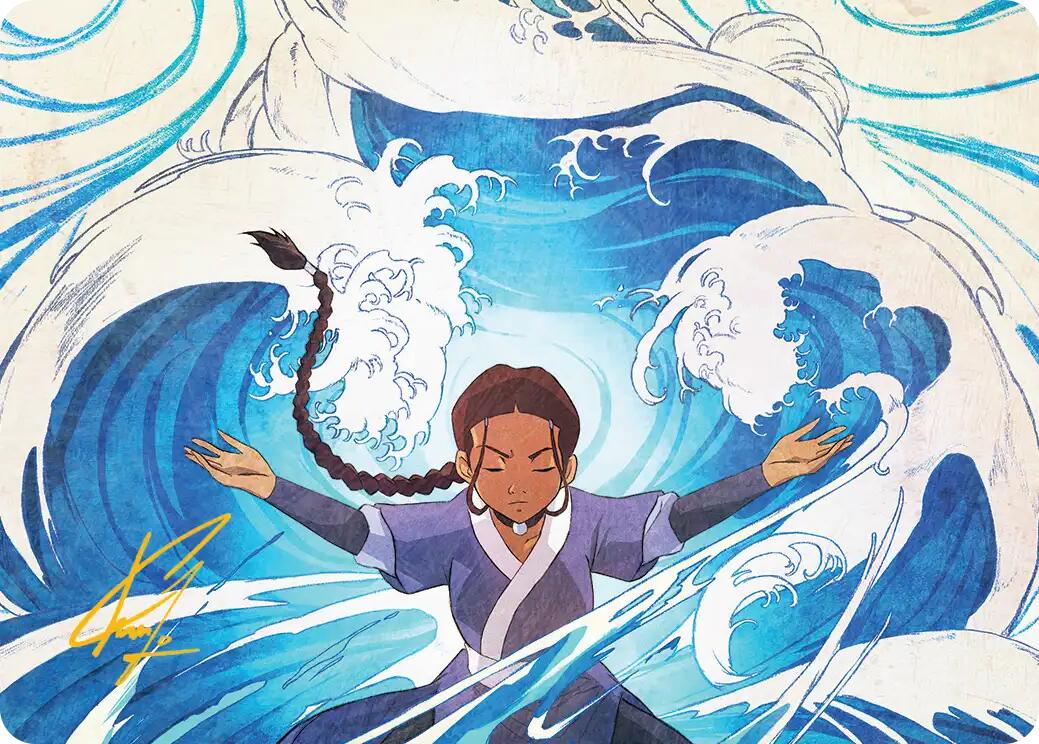 Katara, Water Tribe's Hope Art Card (Gold-Stamped Signature) [Avatar: The Last Airbender Art Series] | Shuffle n Cut Hobbies & Games