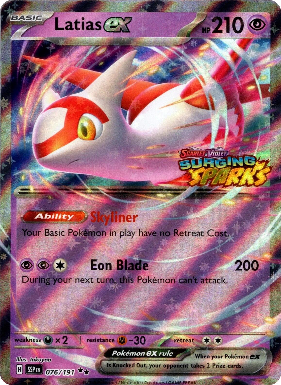 Latias ex (076/191) (Surging Sparks Stamp) [Scarlet & Violet: Surging Sparks] | Shuffle n Cut Hobbies & Games