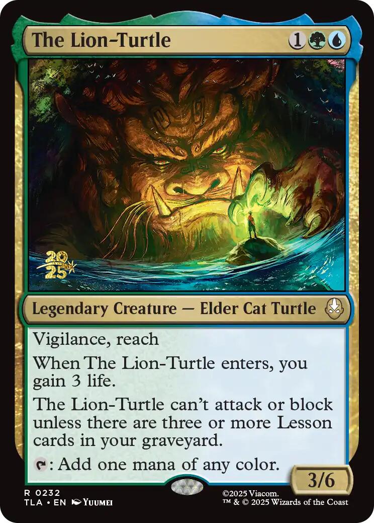 The Lion-Turtle [Avatar: The Last Airbender Prerelease Cards] | Shuffle n Cut Hobbies & Games