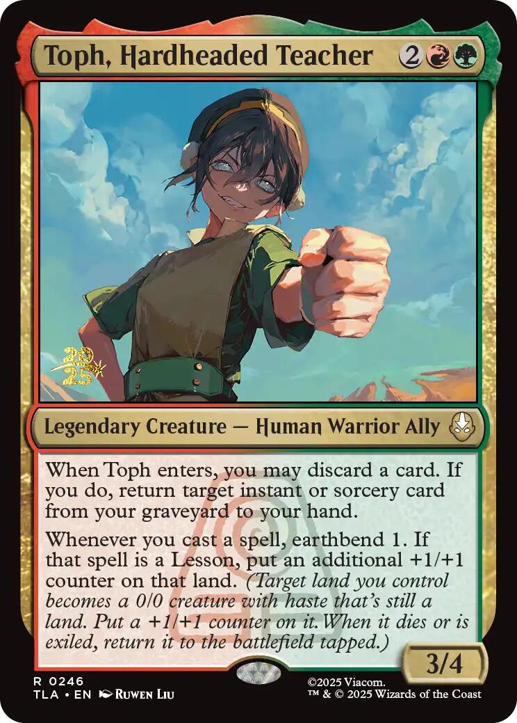 Toph, Hardheaded Teacher [Avatar: The Last Airbender Prerelease Cards] | Shuffle n Cut Hobbies & Games