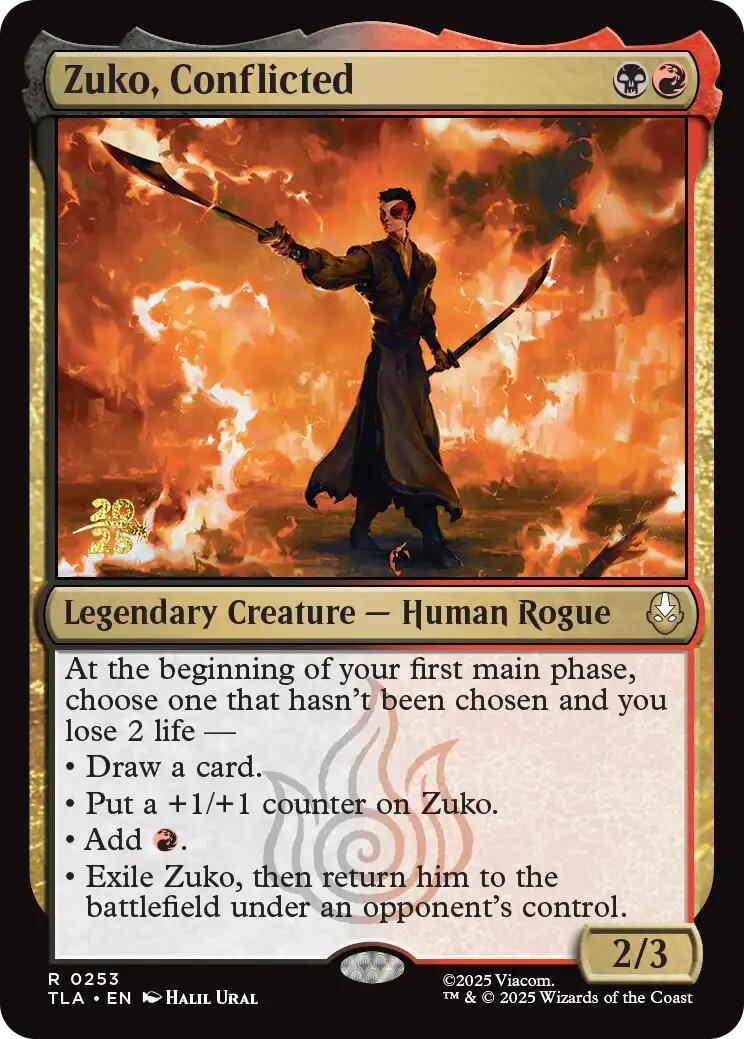Zuko, Conflicted [Avatar: The Last Airbender Prerelease Cards] | Shuffle n Cut Hobbies & Games
