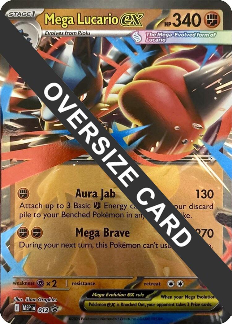 Mega Lucario ex (012) (Jumbo Card) [Mega Evolution Promo] | Shuffle n Cut Hobbies & Games