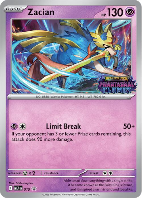 Zacian (015) (Prerelease) [Mega Evolution Promo] | Shuffle n Cut Hobbies & Games