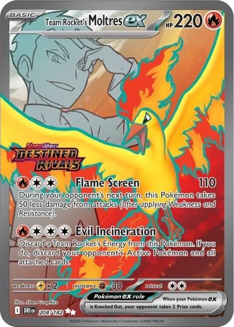 Team Rocket's Moltres ex (208/182) (Destined Rivals Stamp) [Miscellaneous Cards] | Shuffle n Cut Hobbies & Games
