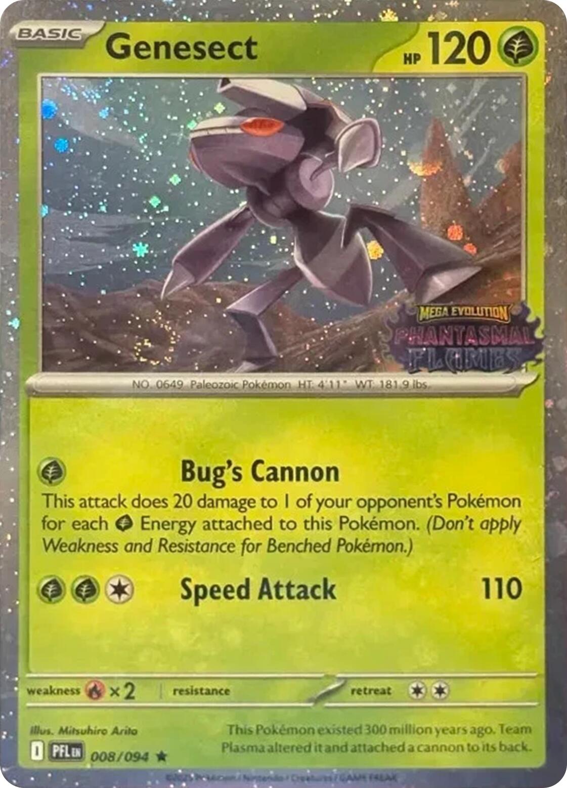 Genesect (008/094) (Cosmos Holo) (Best Buy Exclusive) [Miscellaneous Cards] | Shuffle n Cut Hobbies & Games