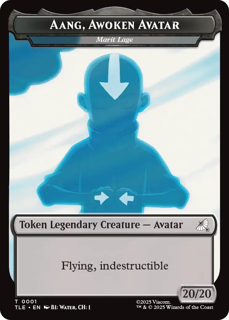 Aang, Awoken Avatar - Marit Lage // Treasure Double-Sided Token [Avatar: The Last Airbender: Eternal-Legal Tokens] | Shuffle n Cut Hobbies & Games
