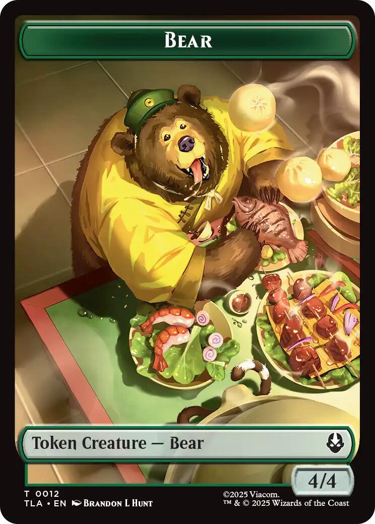 Bear // Food (0020) Double-Sided Token [Avatar: The Last Airbender Tokens]