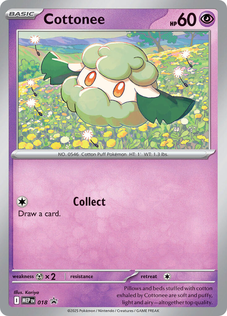 Cottonee (018) (Cosmos Holo) [Mega Evolution Promo] | Shuffle n Cut Hobbies & Games
