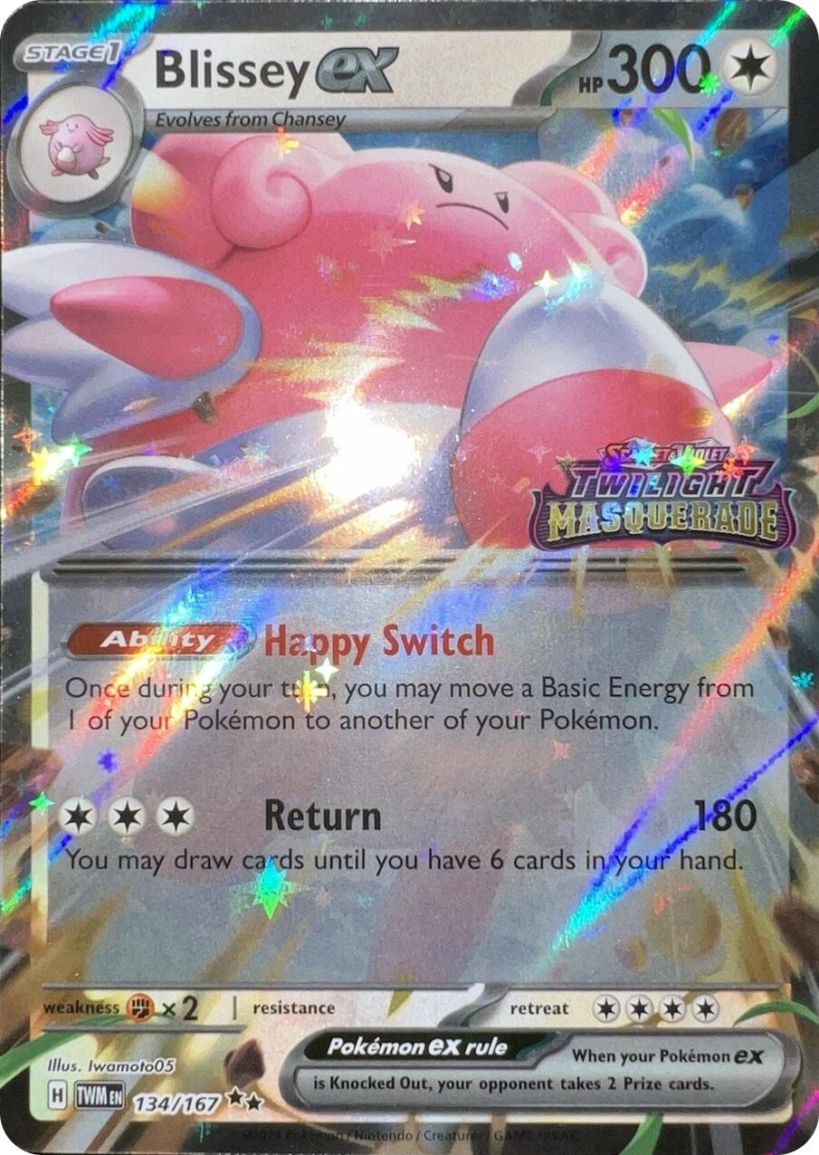 Blissey ex (134/167) (Cosmos Holo) [Scarlet & Violet: Twilight Masquerade] | Shuffle n Cut Hobbies & Games