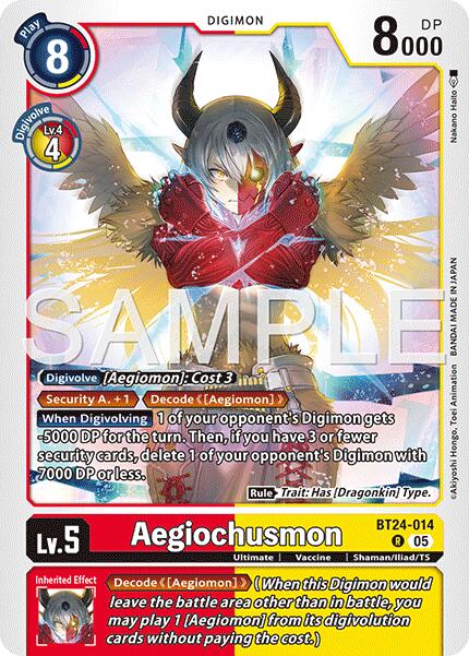 Aegiochusmon [BT24-014] [Time Stranger] | Shuffle n Cut Hobbies & Games