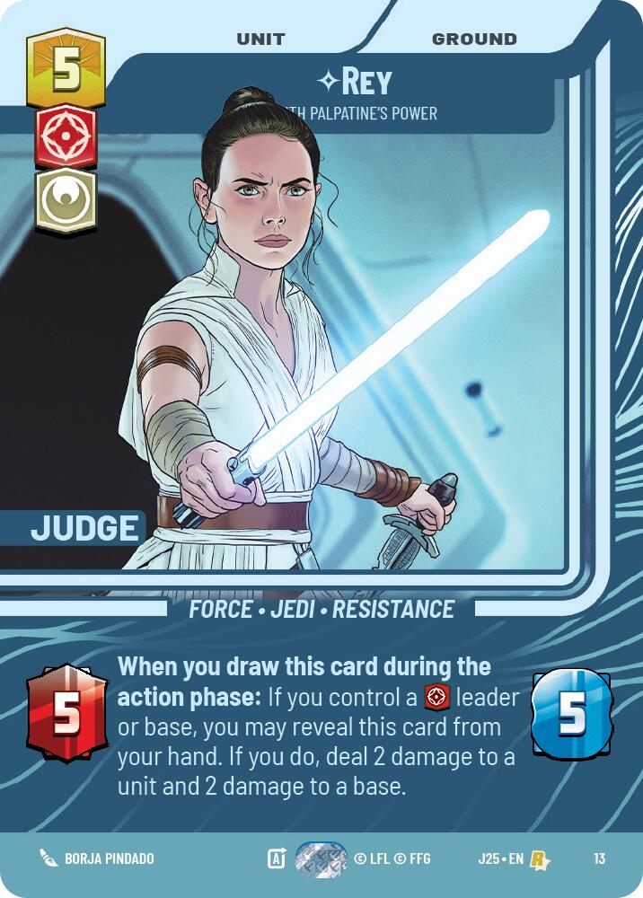 Rey - With Palpatine's Power (13) (13) [Judge Promos] | Shuffle n Cut Hobbies & Games