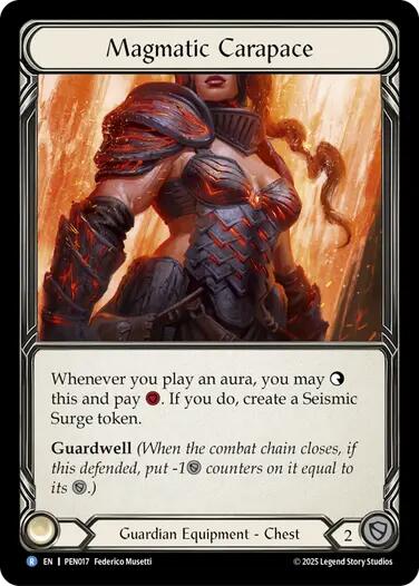 Magmatic Carapace [PEN017] (Compendium of Rathe)  Cold Foil | Shuffle n Cut Hobbies & Games