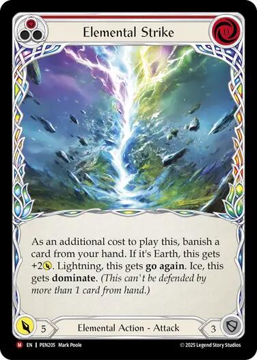 Elemental Strike [PEN205] (Compendium of Rathe)  Rainbow Foil | Shuffle n Cut Hobbies & Games