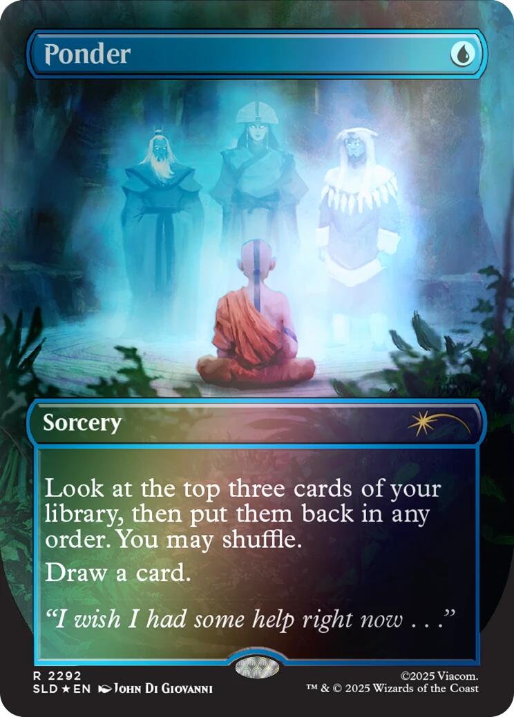 Ponder (2292) (Rainbow Foil) [Secret Lair Drop Series] | Shuffle n Cut Hobbies & Games