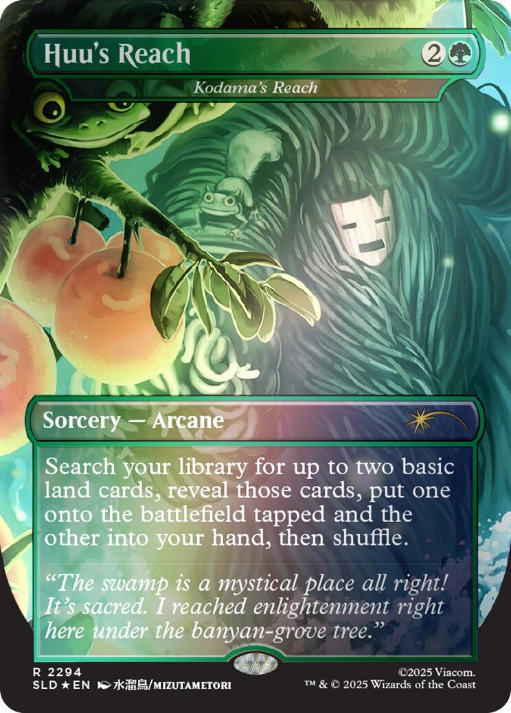 Huu's Reach - Kodama's Reach (Rainbow Foil) [Secret Lair Drop Series] | Shuffle n Cut Hobbies & Games