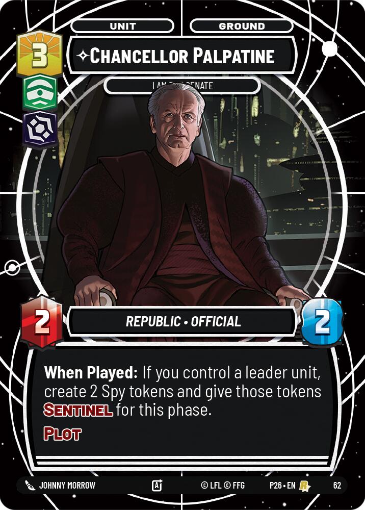 Chancellor Palpatine - I Am the Senate (62) (62) [Sector and Regional Promos: Season 1] | Shuffle n Cut Hobbies & Games