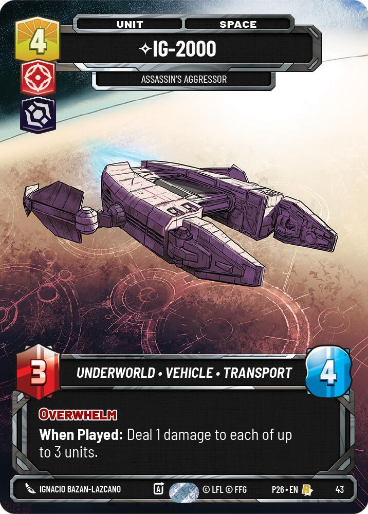 IG-2000 - Assassin's Aggressor (43) (43) [Sector and Regional Promos: Season 1] | Shuffle n Cut Hobbies & Games