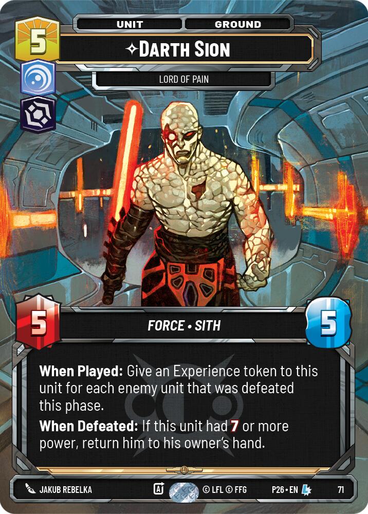 Darth Sion - Lord of Pain (71) (71) [Sector and Regional Promos: Season 1] | Shuffle n Cut Hobbies & Games