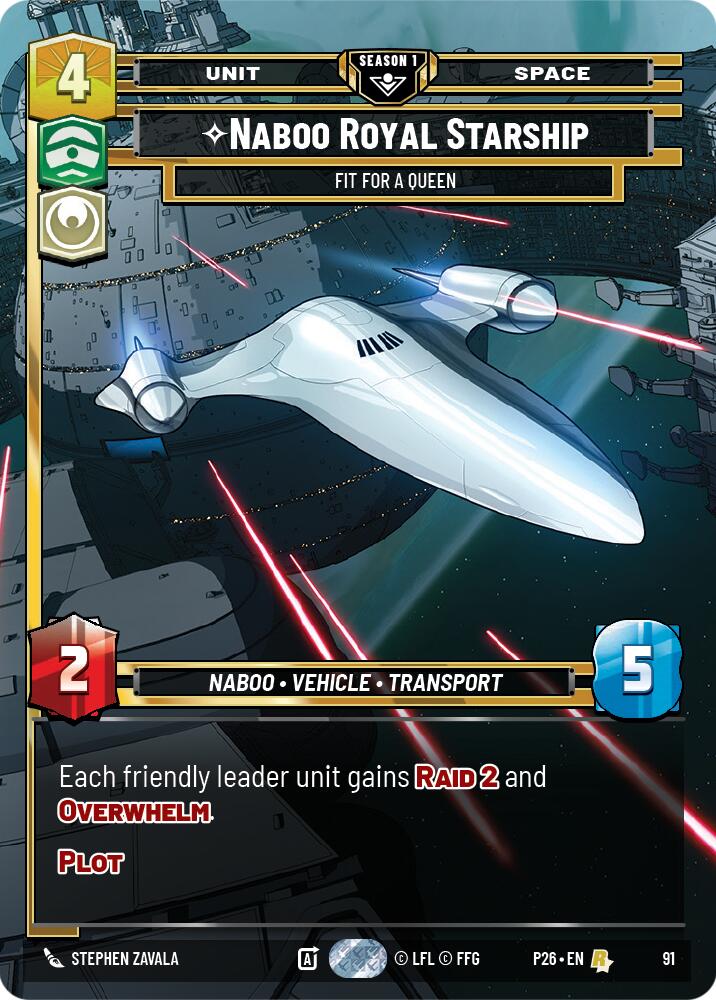 Naboo Royal Starship - Fit For A Queen (91) (91) [Sector and Regional Promos: Season 1] | Shuffle n Cut Hobbies & Games