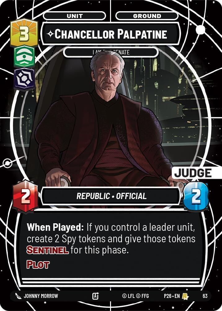 Chancellor Palpatine - I Am the Senate (63) (63) [Judge Promos] | Shuffle n Cut Hobbies & Games