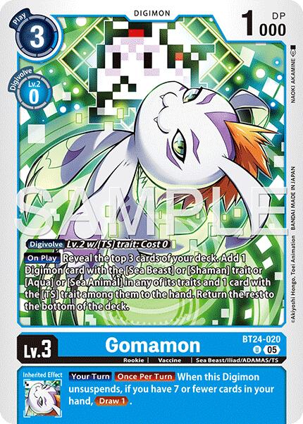 Gomamon [BT24-020] [Time Stranger] | Shuffle n Cut Hobbies & Games