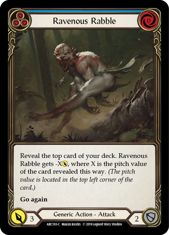 Ravenous Rabble (Blue) [ARC193-C] (Arcane Rising)  1st Edition Normal | Shuffle n Cut Hobbies & Games