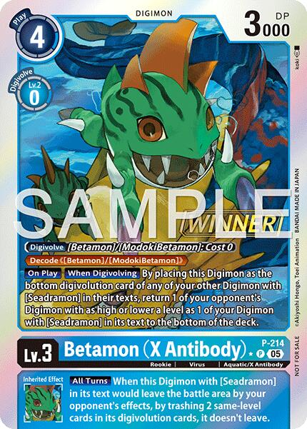 Betamon [P] (X Antibody) (Official Store Tournament 2026 Vol. 1 Winner) [Promotional Cards] | Shuffle n Cut Hobbies & Games