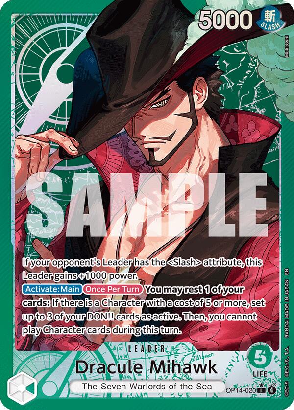Dracule Mihawk (Alternate Art) [The Azure Sea's Seven] | Shuffle n Cut Hobbies & Games