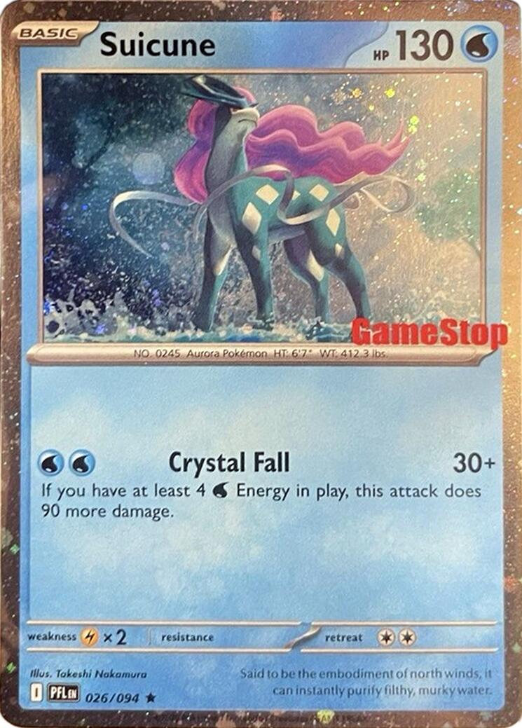 Suicune (024/131) (Cosmos Holo) (GameStop Exclusive) [Miscellaneous Cards] | Shuffle n Cut Hobbies & Games