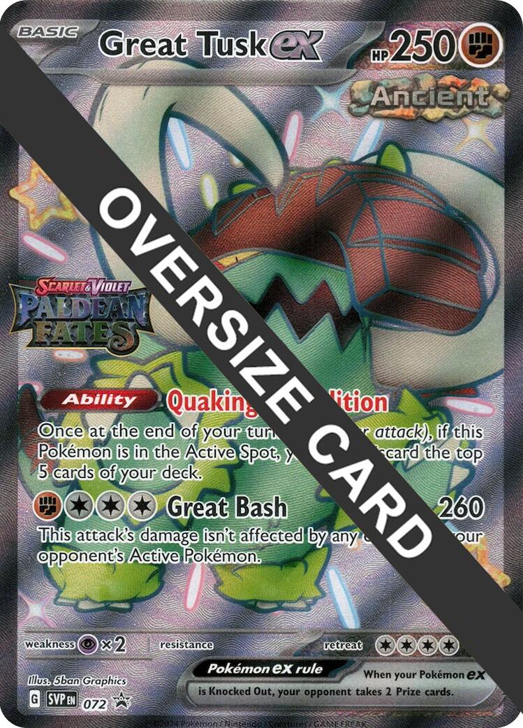 Great Tusk ex (072) (Paldean Fates Stamped Jumbo Card) [Scarlet & Violet: Paldean Fates] | Shuffle n Cut Hobbies & Games