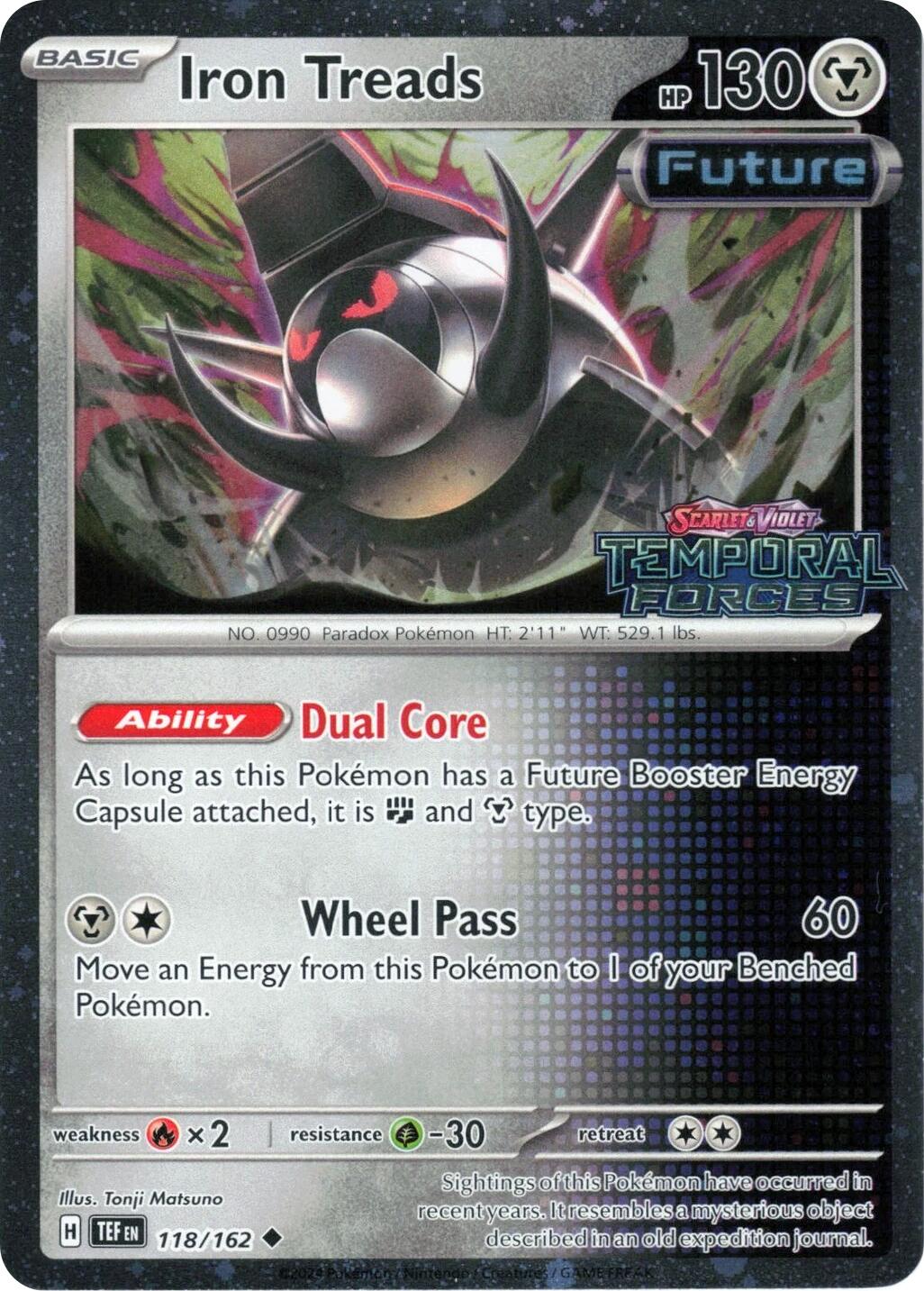 Iron Treads (118/162) (Temporal Forces Stamped) [Scarlet & Violet: Temporal Forces] | Shuffle n Cut Hobbies & Games