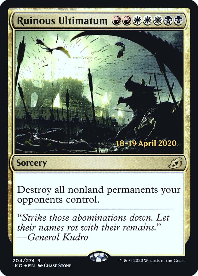 Ruinous Ultimatum [Ikoria: Lair of Behemoths Prerelease Promos] | Shuffle n Cut Hobbies & Games