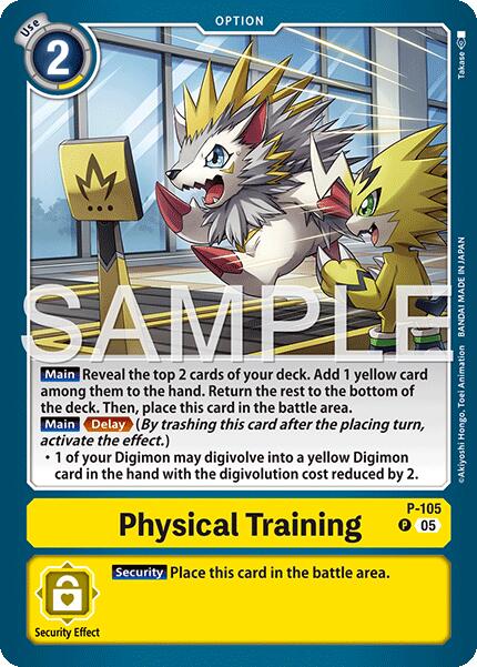 Physical Training [P-105] (Alternate Art) [Starter Deck: Amethyst Mandala Advanced Deck Set] | Shuffle n Cut Hobbies & Games