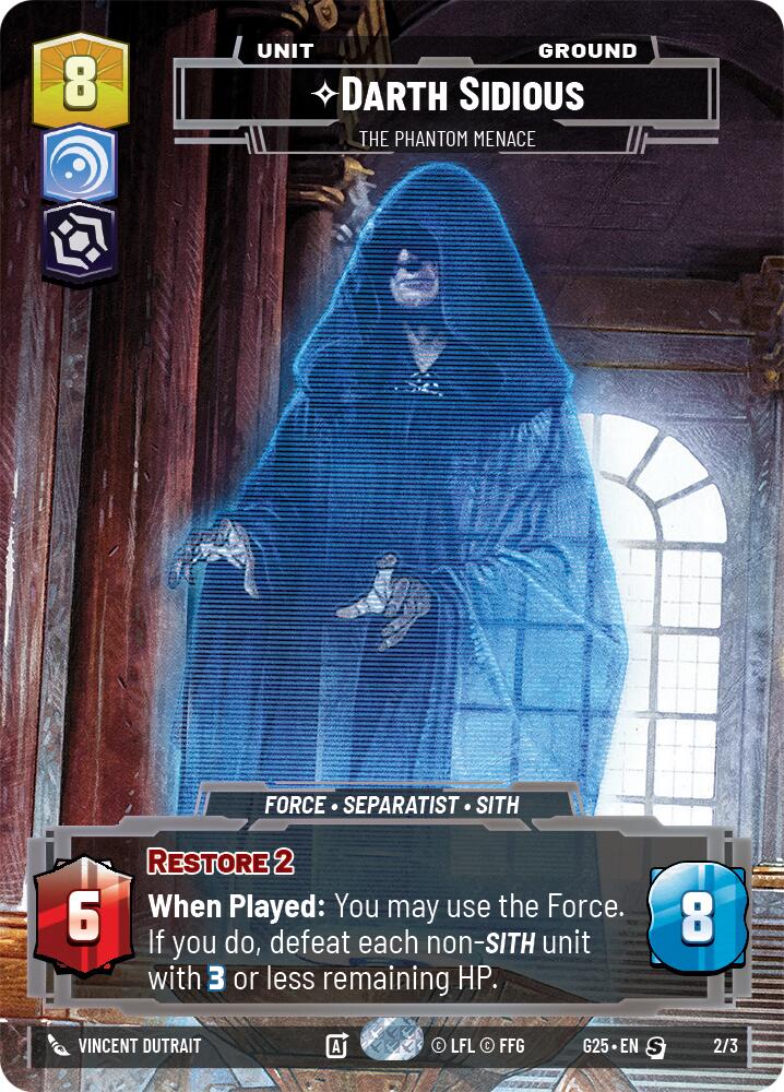 Darth Sidious - The Phantom Menace (2/3) (2/3) [2025 Convention Exclusive] | Shuffle n Cut Hobbies & Games