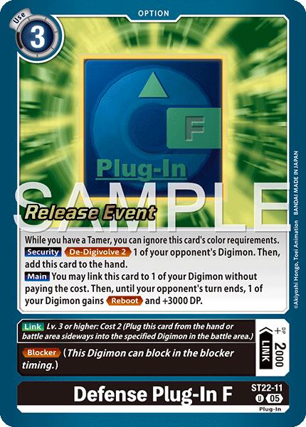Defense Plug-In F [ST22-11] [Starter Deck: Amethyst Mandala Advanced Deck Set Release Event Cards] | Shuffle n Cut Hobbies & Games
