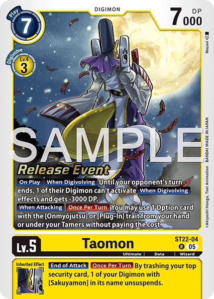 Taomon [ST22-04] [Starter Deck: Amethyst Mandala Advanced Deck Set Release Event Cards] | Shuffle n Cut Hobbies & Games