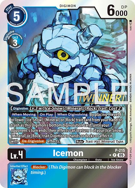 Icemon [P-215] (Official Store Tournament 2026 Vol. 1 Winner) [Promotional Cards] | Shuffle n Cut Hobbies & Games