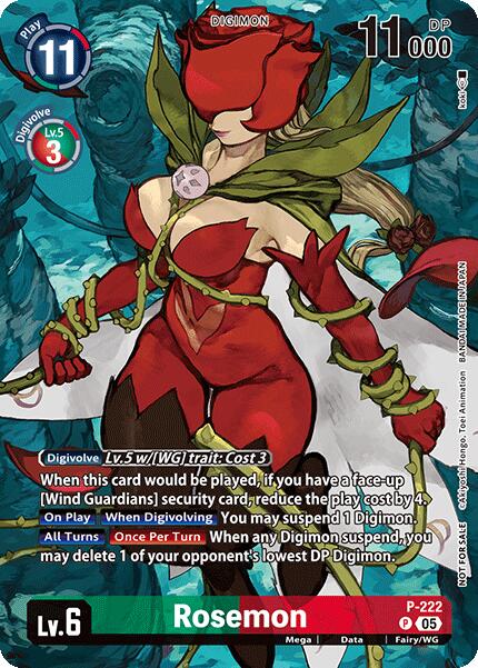 Rosemon [P-222] (Time Stranger Box Topper) [Promotional Cards] | Shuffle n Cut Hobbies & Games