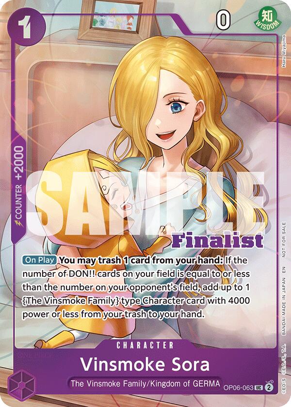 Vinsmoke Sora (CS 25-26 Finalist Card Set 2) [One Piece Promotion Cards] | Shuffle n Cut Hobbies & Games