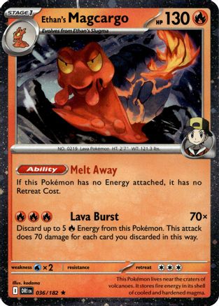 Ethan's Magcargo (036/182) (Cosmos Holo) [Miscellaneous Cards] | Shuffle n Cut Hobbies & Games